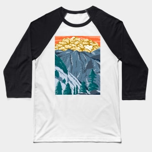 Kings Canyon National Park in Sierra Nevada Fresno and Tulare Counties California United States WPA Poster Art Baseball T-Shirt